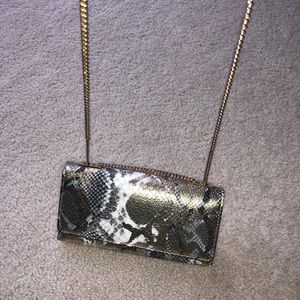 Cross body gold wallet